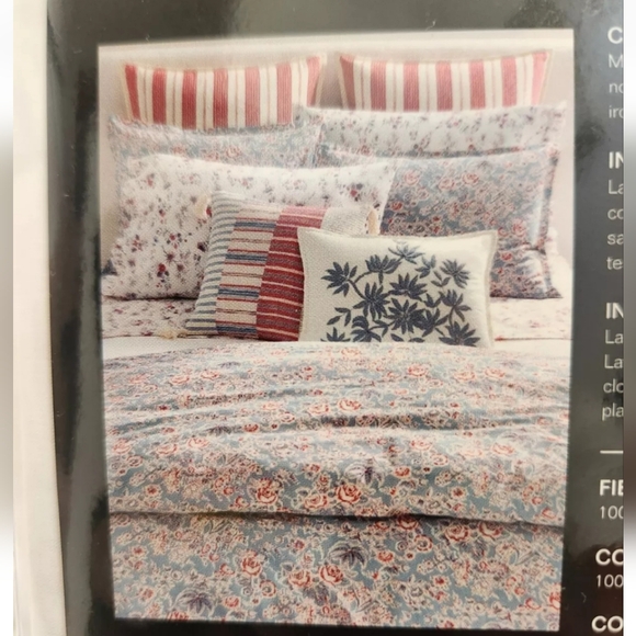 Lauren Ralph Lauren Maddie Blossom Cream Two Standard Pillowcases Cotton Floral - Picture 5 of 9